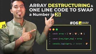 Swap Two Numbers in One Line of Code || Array Destructuring in JavaScript ????