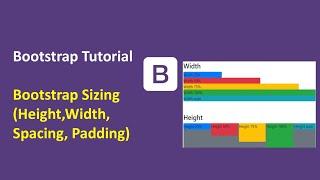 Bootstrap Tutorial : Bootstrap Sizing | How to use height , width and padding in bootstrap 5