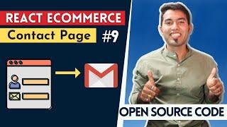 React Ecommerce Website Tutorial in Hindi #9:  Contact Form Send Email & Google Map ????