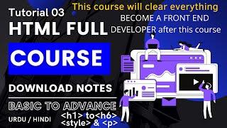 Html Tutorial 3 : link , style | html tutorial for beginners | web development course in Hindi Urdu