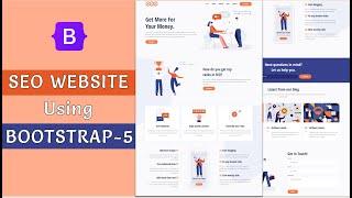 Responsive SEO Website Using Bootstrap 5 | Bootstrap 5 SEO Website | Bootstrap 5 Projects In Hindi