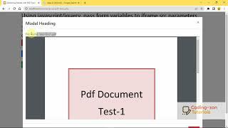 Opening PDF in Bootstrap popup modal