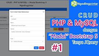 #1 - Pengantar dan Instalasi Bootstrap 5  | CRUD PHP & MySQL + Modal Bootstrap 5