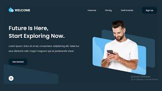 Responsive Landing Page Using HTML & CSS & JavaScript | Step By Step Web Design Tutorial