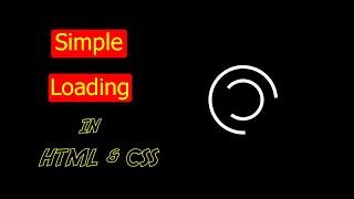 How to Create a Simple Loading Animation in HTML & CSS || By Farhan Tutorials