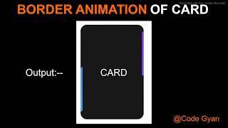 Border Animation of Card Using HTML & CSS | CARD ANIMATION.  #html #css #animation