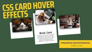 CSS Responsive Card & Hover Effects with Flexbox | HTML CSS Tutorials 2023