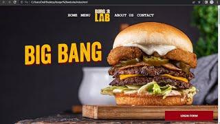 How To Make Restaurant Website Using HTML, CSS & Bootstrap 5 | one page website.