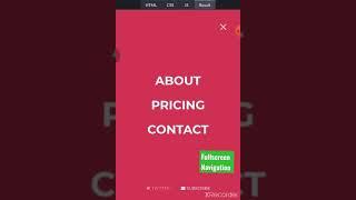 Fullscreen Navigation using Html,CSS and javascript #shorts #youtubeshortsfeature #way2techknowledge