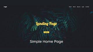 Amazing Home Page Using Html And Css