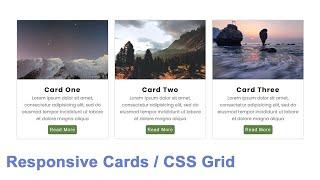 responsive cards using html and css | learn web design for beginners