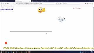 CSS3  Animation Part-06 | flying Aeroplane in the sky | How to use Transform Property