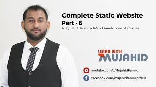 Complete Static Website Using HTML, CSS, Bootstrap 5, JQuery & PHP | Part - 6 | Mujahid Farooq