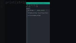 Did you know about Strip() method in python??? ???? #shorts #python #coding #programming