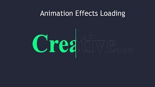 Animation Loading Page Efeects