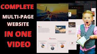 Complete Website from Scratch using Html CSS & Bootstrap| Make Multi-Page Website | Airlines Website