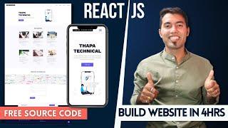 Build Complete Responsive ReactJS Multipage Website in Hindi