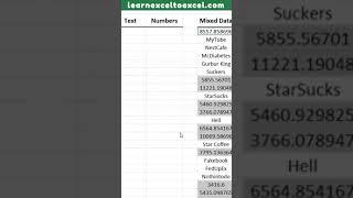 Excel Pro Trick: Separate Text And Numbers In Excel From Mixed Data using Go To Special - No Formula