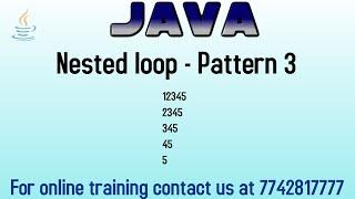 Pattern program in java