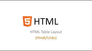 HTML Website Layout in Table Tag Tutorial in Hindi / Urdu