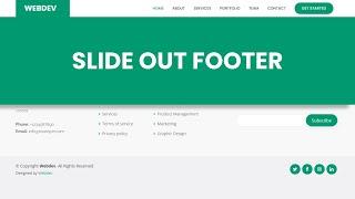 How to Create Slideout Footer Using HTML And CSS