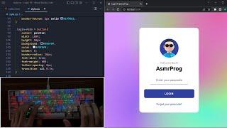 ASMR Programming - Modern Login Page Ui Design - No Talking