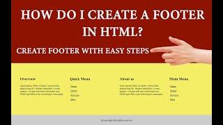 HTML tutorials | How do I create a footer in HTML? | HTML CSS | #flex #html #css #footer