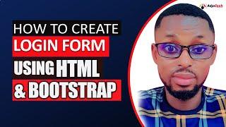 How to create login form using html and bootstrap