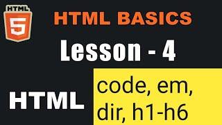 Html Tutorial 2023 | Html Besic To Advance Series | Html Class 4