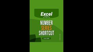 Add Number Series in Seconds in Excel | Excel | Tutorials | Youtube Shorts #shorts #shortvideo