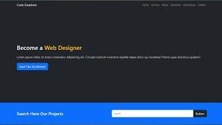 How To Make Landing Page Using HTML CSS & Bootstrap - code smashers #landingpage #bootstrap
