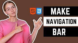 Horizontal Navigation Bar   using HTML and CSS tutorial for beginners using VSCode Editor