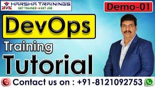 DevOps Demo 01 | DevOps Training Tutorial | DevOps Tutorial for Beginners | Harsha Trainings