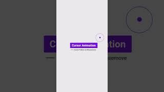 Cursor Animation With JavaScript