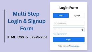 How to Make Responsive Animated Form (Multi Step) Using HTML CSS & JavaScript | Create form html css