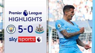 Man City go THREE points clear | Man City 5-0 Newcastle | Premier League Highlights