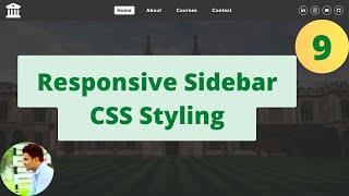 Venella Project Sidebar CSS Styling | Html Css JavaScript Project #html #css #javascript - Ep9