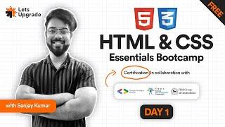 Day 1 | Introduction to HTML | HTML & CSS Essentials Bootcamp (5 Days)