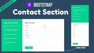 Responsive Contact Section using Bootstrap