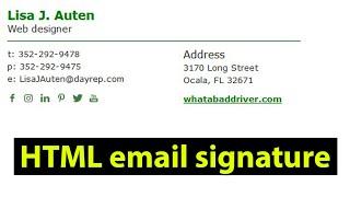 HTML Email Signature design Tutorial Part - 1