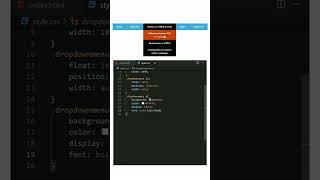 Horizontal Menu Using HTML and CSS #shorts