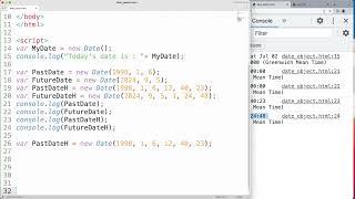 JavaScript Tutorial For Beginners  -  28 -  The Date Object.