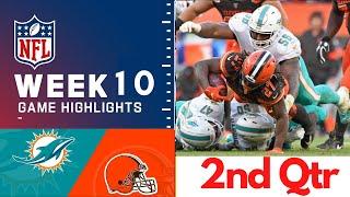 Miami Dolphins vs. Cleveland Browns Full Highlights 2nd QTR | NFL Week 10, 2022