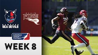 Hamburg Sea Devils @ Rhein Fire Highlights | Week 8 | Season 2022