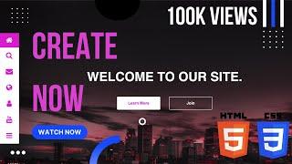 How To Make A Website In 10 Minute | How To Make Website Using HTML And CSS | Dashboard Sidebar Menu