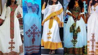 #Habesha kemis #Ethiopian cultural #dress new style best #ethiopian traditional #የሀበሻ #ልብሶች