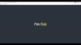 Text Typing Animation On Website Using Html, CSS And JavaScript