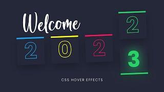 CSS Magic Line Color Fill Animation Effects | CSS Text Hover Effects 2023