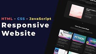 Fully Responsive Website Tutorial for Beginners - HTML, CSS and JavaScript