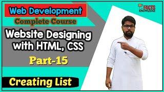 Creating List in HTML  || HTML CSS Tutorial Part-15 #htmlcss #htmltutorial #html5 #facts_knowledge